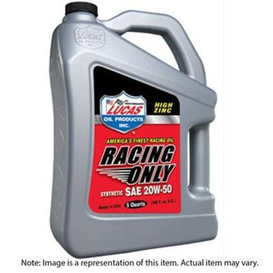 Lucas Oils LUS-10616 Synthetic SAE 20W-50 Racing Motor Oil 5 Quart