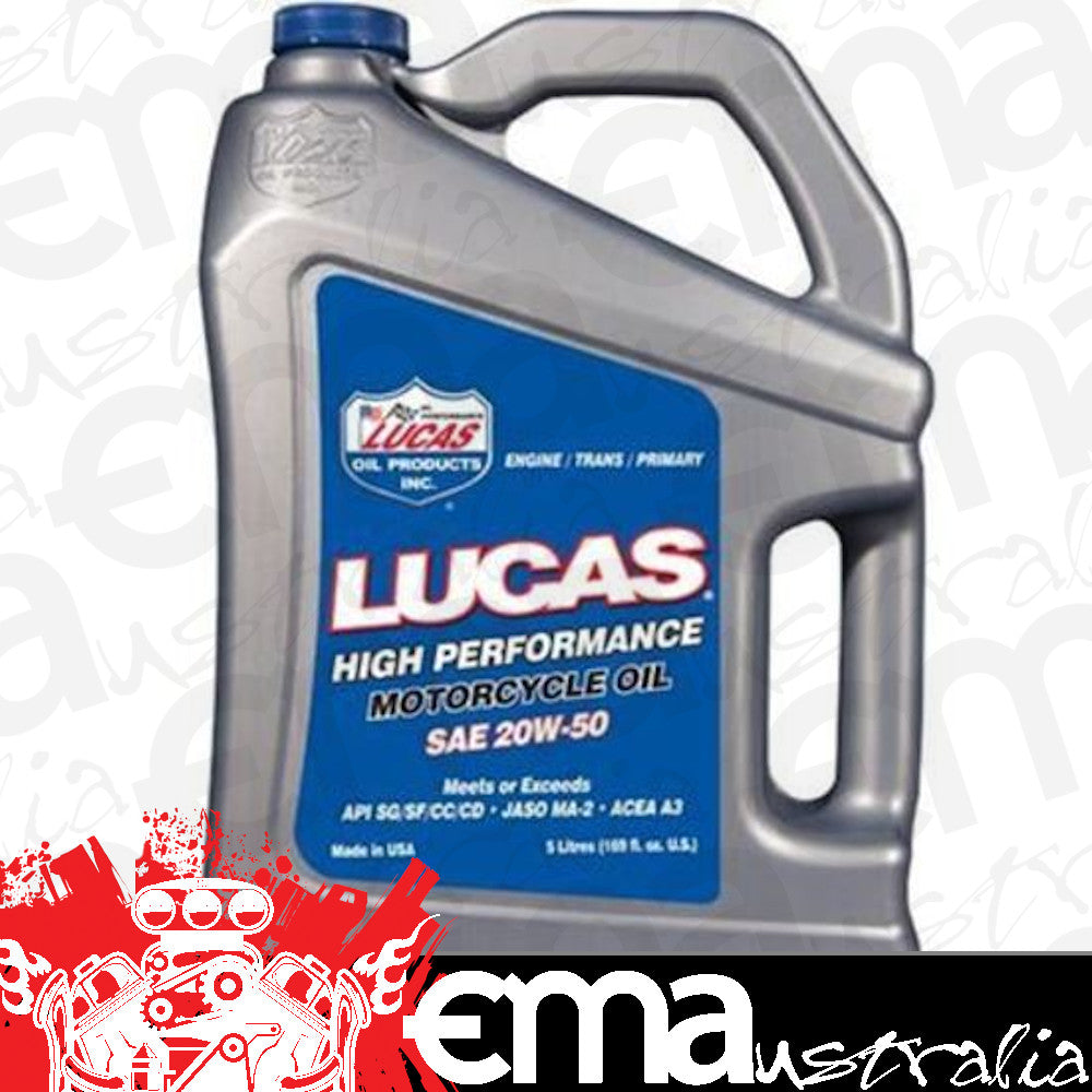 Lucas Oils LUS-10774 SAE 20W-50 Motorcycle Oil 5 Litre