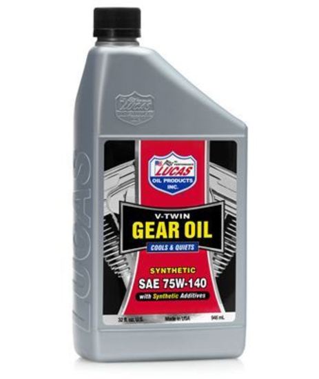 Lucas Oils LUS-10791 Synthetic SAE 75W-140 V-Twin Gear Oil 1 Quart