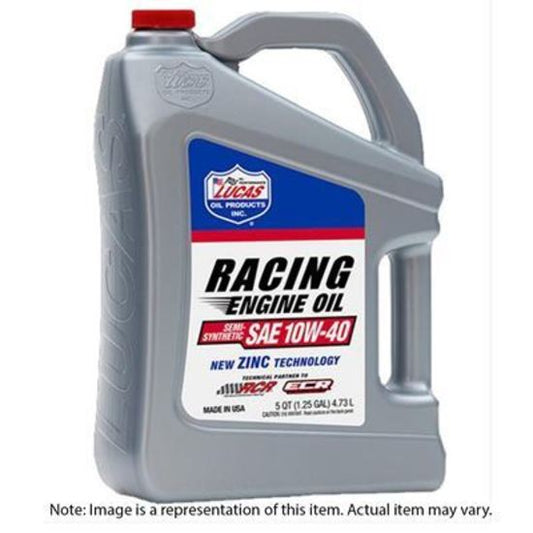 Lucas Oils LUS-10911 Synthetic SAE 10W-40 Racing Motor Oil 5 Quart