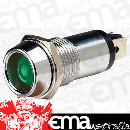 Rocket ACX62091BL Chrome Led Dash Light Green Led 12V
