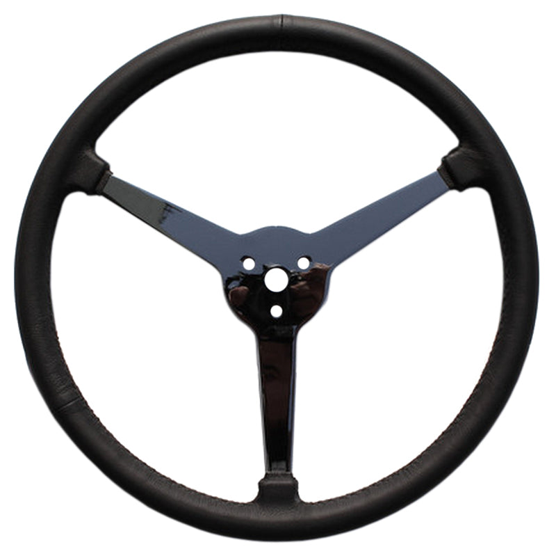 Lime Works LWD3SP15 15" Sprint Steering Wheel 3-Spoke Leather Wrapped w/ No Holes