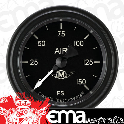 Classic Instruments MA118BLF Moal Bomber - Air Pressure Gauge Full Sweep 2-1/8"