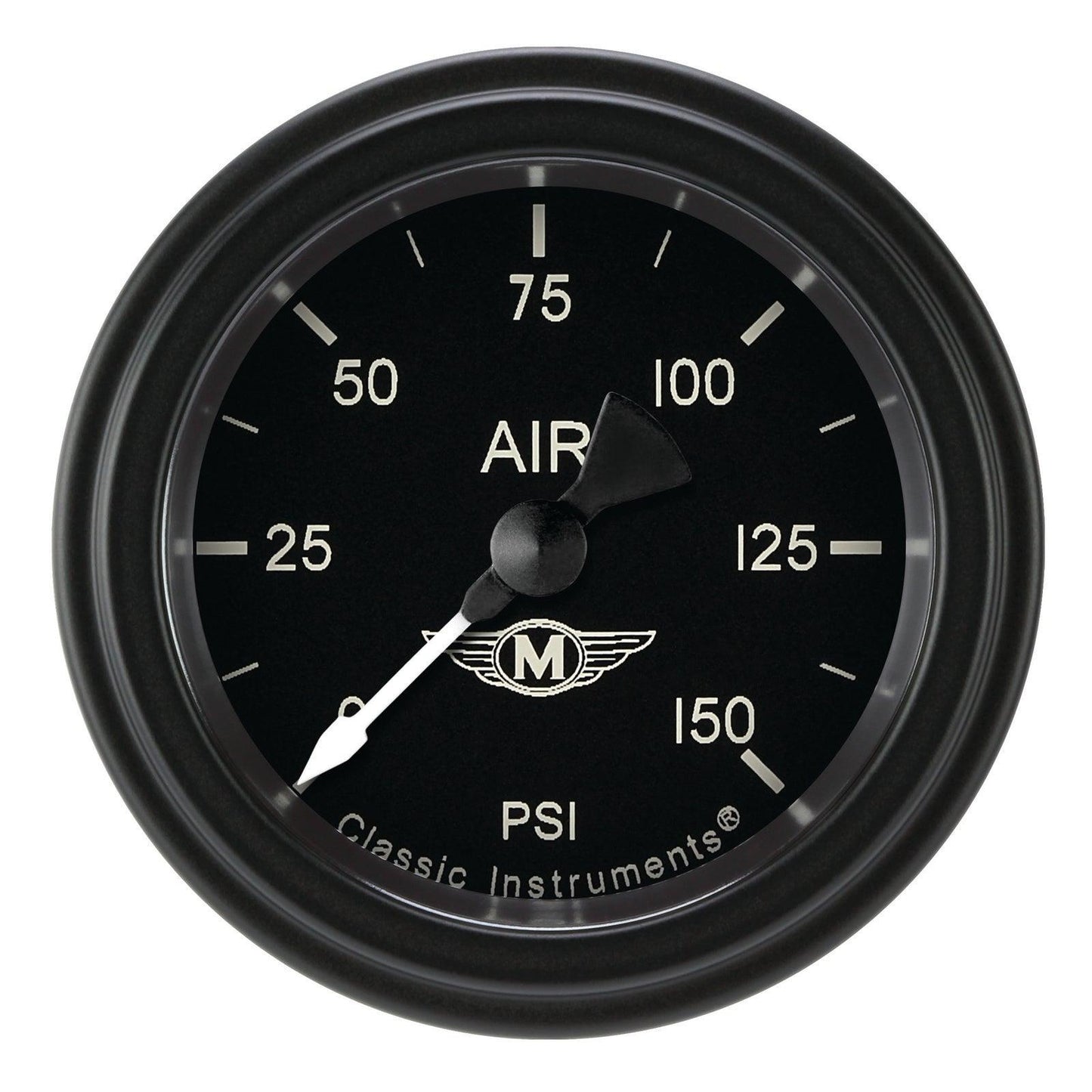 Classic Instruments MA118BLF Moal Bomber - Air Pressure Gauge Full Sweep 2-1/8"