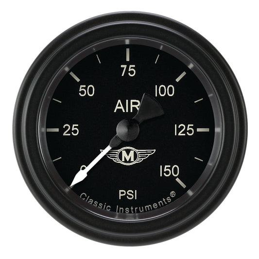 Classic Instruments MA118BLF Moal Bomber - Air Pressure Gauge Full Sweep 2-1/8"