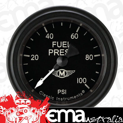 Classic Instruments MA146BLF Moal Bomber 2-1/8" Full Sweep Fuel Pressure 100ps