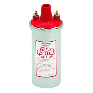 Mallory Ignition MAL29219 Mallory Canister Style Coil Chrome Red Top