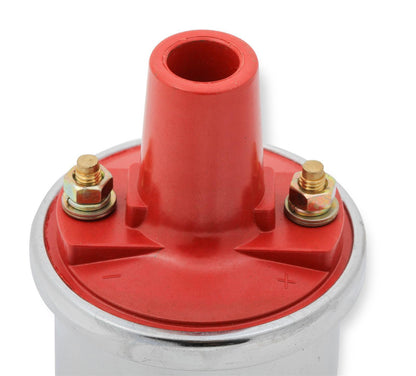 Mallory Ignition MAL29219 Mallory Canister Style Coil Chrome Red Top