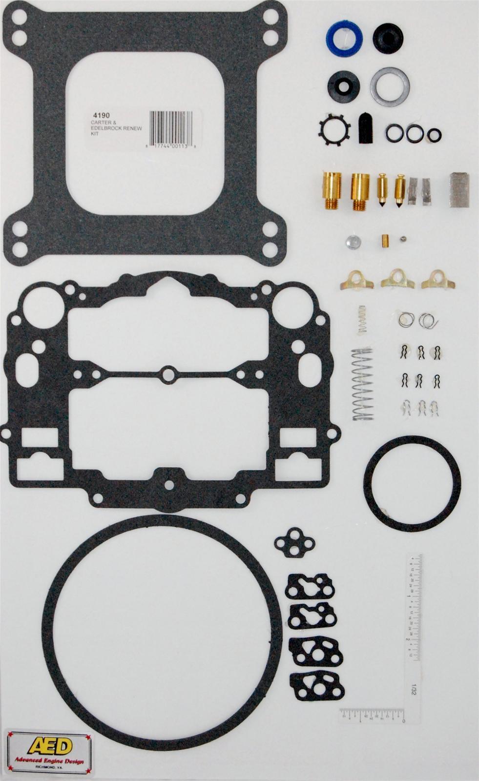 AED AED4190 Carter Afb Edelbrock Performer Carbureter Rebuild Kit