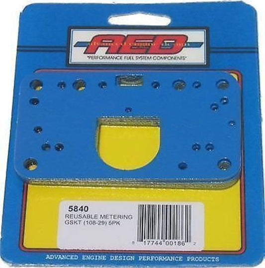 AED AED5840 No-Stick Re-Usable Metering Block Gaskets Holley Primary/Secondary