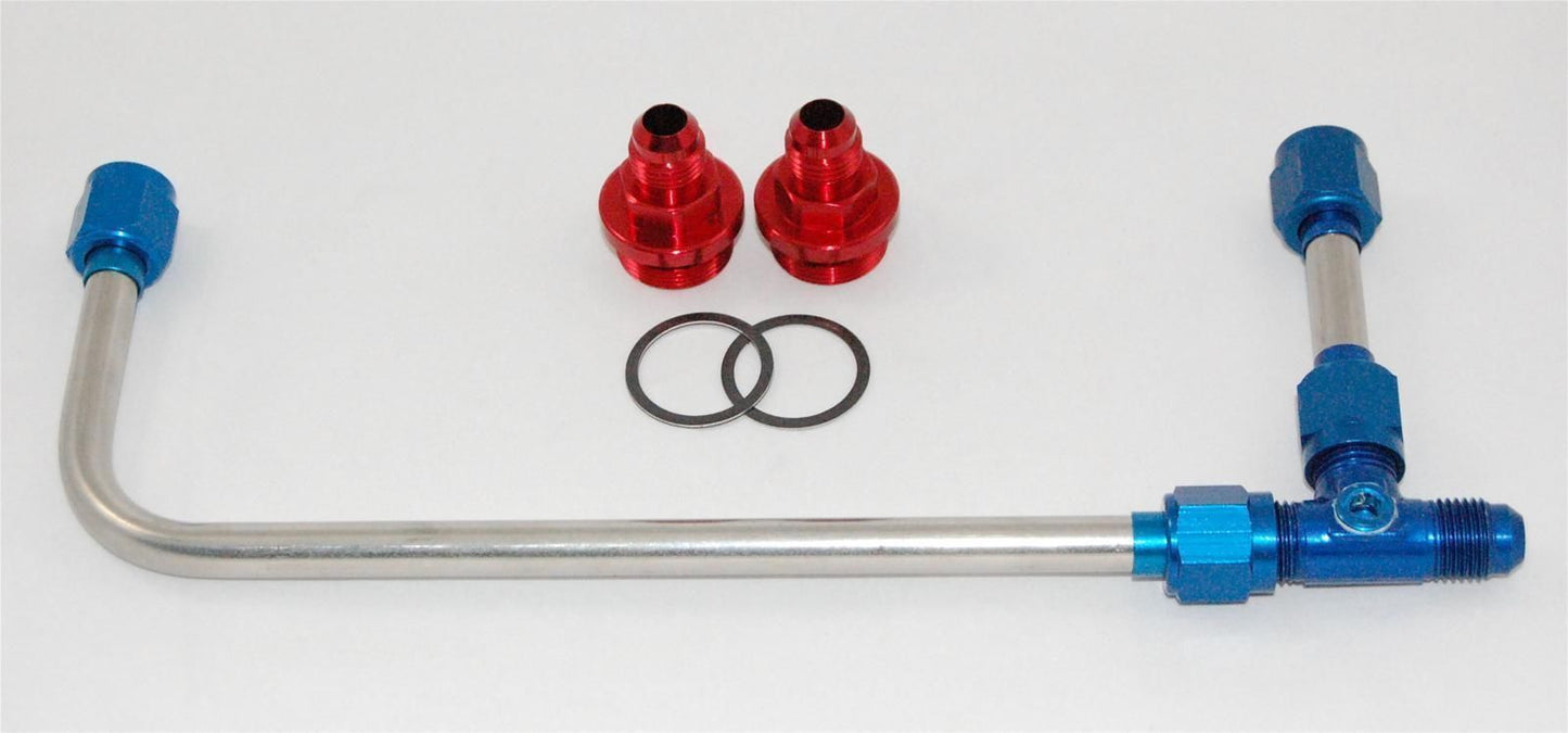 AED AED60946 Hard Stainless Steel Fuel Line Kit Holley 4160 -6 An Inlet