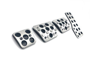 Modo Innovations MDO-MI110 Chev Pontiac Pedal Pads Gas/Brake/Clutch/Emergency Brake Pedal Natural/Black Aluminum