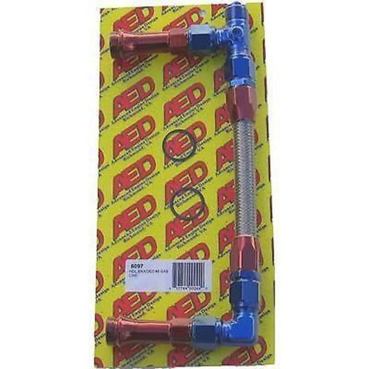 AED AED6097 Braided Stainless Steel Fuel Line Kit Holley 4150/4150HP -8 An Inlet