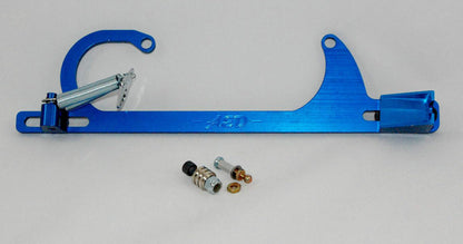 AED AED6601B Billet Throttle Bracket & Spring Holley 4150 Fits Ford Cable Blue