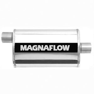 Magnaflow MF14324 Polished Stainless Steel Muffler 2" Offset In Centre Out 20"