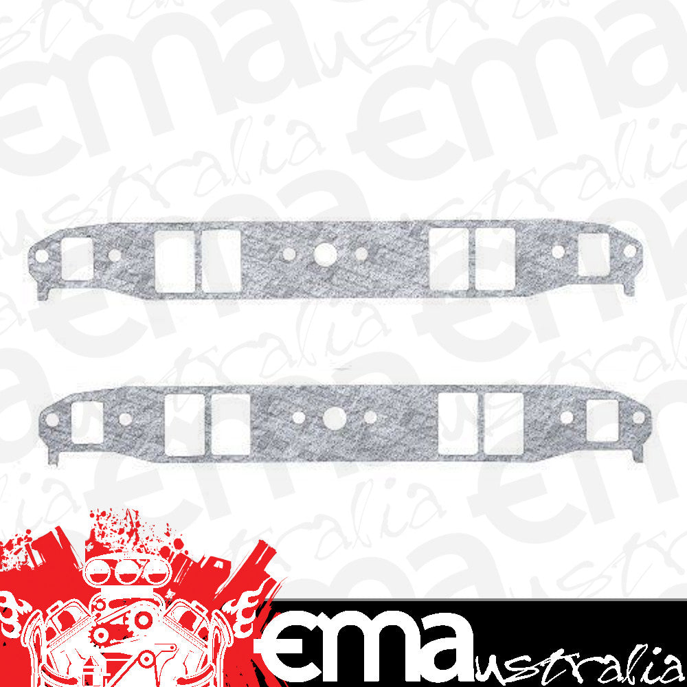 Suit Chevy small block Gen I 262-400 C.I.D. V8 1955-91 Intake Manifold Gaskets Chev Sb 1.25"W X 2.00"H Mr Gasket MG-1