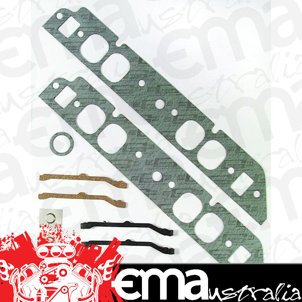 Suit Chevy big block Mark IV 396-454 C.I.D. V8 1965-90 Intake Manifold Gaskets Chev Bb 1.75"W X 2.16"H Mr Gasket MG107