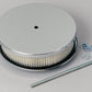 Mr Gasket MG1486 Chrome 6.5" X 2" Air Cleaner Assembly Raised Fits 5-1/8" Carbs