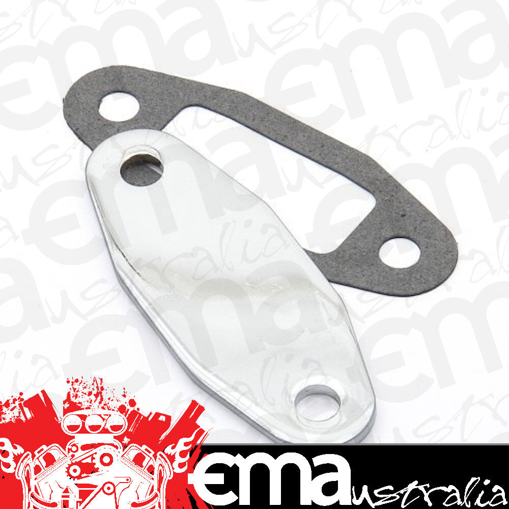 Mr Gasket MG1517 Chrome Fuel Pump Block Off Plate (Suit Ford 351-400C)