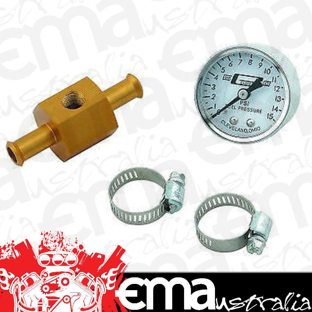 Mr Gasket MG1560 1-1/2" Mechanical Fuel Pressure Gauge 0-15 Psi