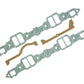 Mr Gasket MG306 Performance Intake Gasket 2 Bbl Stock Port 1.05"W X 2.07"H, 1/16" Thick (Suit Chrysler 273-318 1966-89)