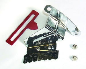 Mr Gasket MG4598 8" Chrome Plated Timing Tab w/ Adjustable Pointer (Suit Small Block Chevy)
