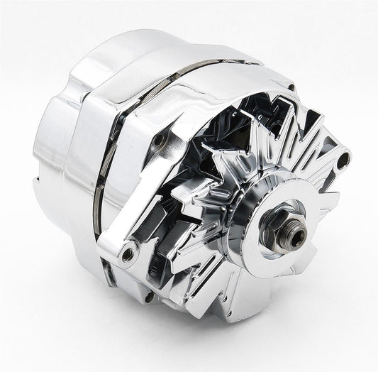 Mr Gasket MG5122 80 Amp Chrome Alternator Gm Delco Single V Int. Reg