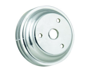 Mr Gasket MG5317 Billet Style Aluminium Crankshaft Pulley - Double Groove (Suit Small Block Chevy w/ Long Water Pump 1969-85)