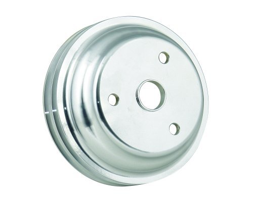 Mr Gasket MG5317 Billet Style Aluminium Crankshaft Pulley - Double Groove (Suit Small Block Chevy w/ Long Water Pump 1969-85)