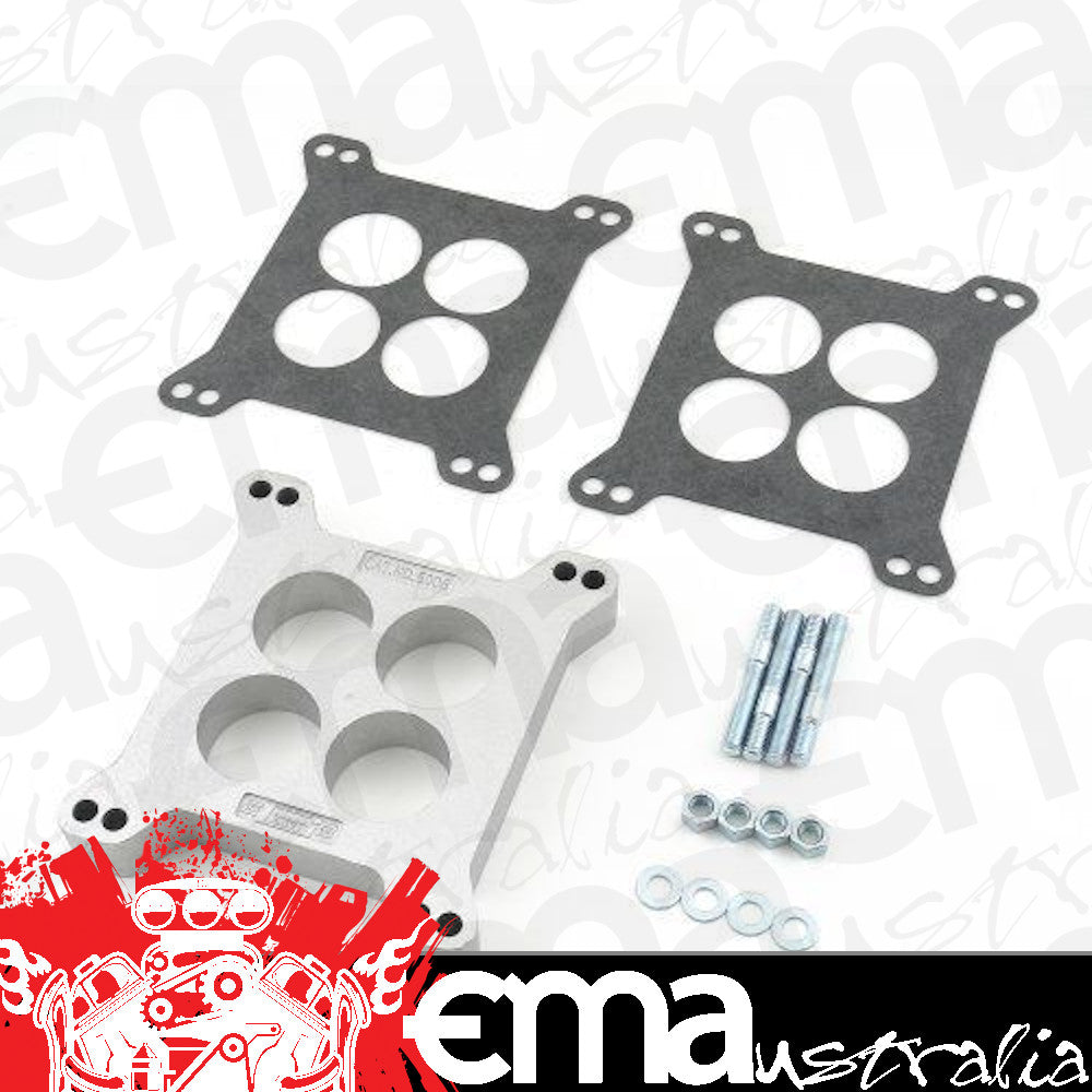 Mr Gasket | MG6006 | Alloy 1" Carburetor Spacer Kit 4-Hole Square Bore