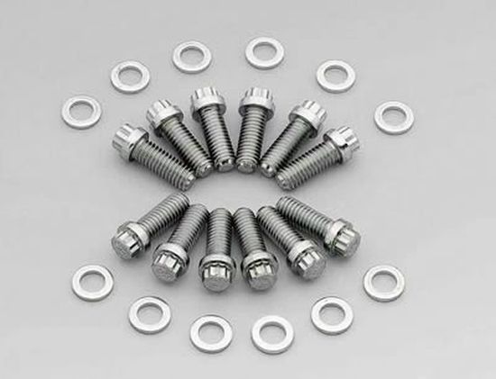 Chevy small block Gen I 265-400 c.i.d. V8 Chev Sb 12Pt Intake Manifold Bolts 3/8"-16 Mr Gasket MG6091