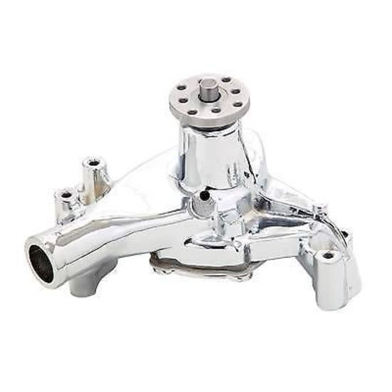 Mr Gasket MG7012 Steel Mechanical Long Water Pump Chrome Suit Chev Sb 262-400