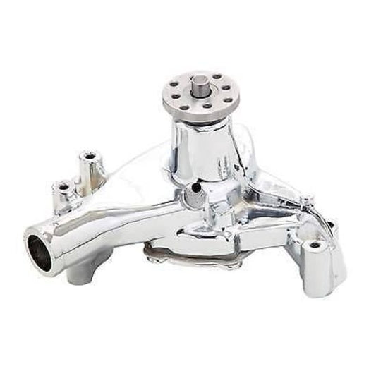 Mr Gasket MG7012 Steel Mechanical Long Water Pump Chrome Suit Chev Sb 262-400