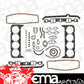 Mr Gasket MG7102 Chevy 5.7L 350 Engine Rebuilder Overhaul Full Gasket Set
