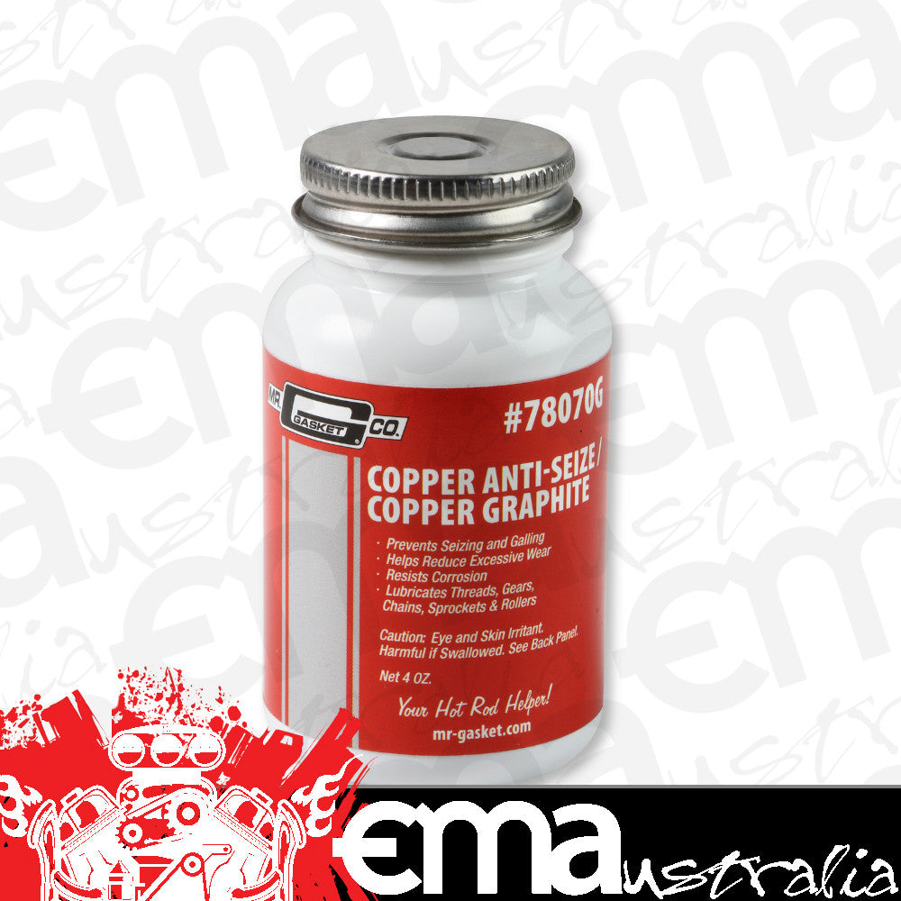 Mr Gasket MG78070G Anti-Seize Copper 4 Oz Jar w/ Brush