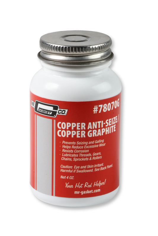 Mr Gasket MG78070G Anti-Seize Copper 4 Oz Jar w/ Brush