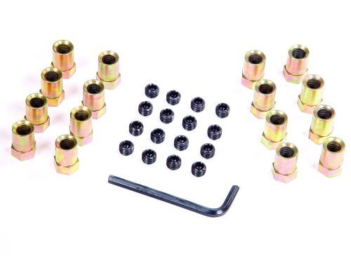 Mr Gasket MG923 Sure-Lock Rocker Arm Nuts .540" Shank Od 3/8" Stud Size Gold Tone Finish Small Block Chevy & Ford 289-351 Except 351C