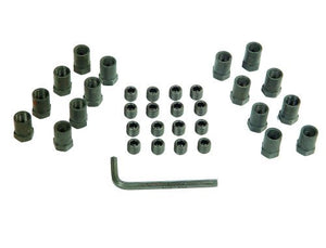 Mr Gasket MG924 Sure-Lock Rocker Arm Nuts, .544" Shank Od, 7/16" Stud Size, Black Finish (Suit Big Block Chevy)
