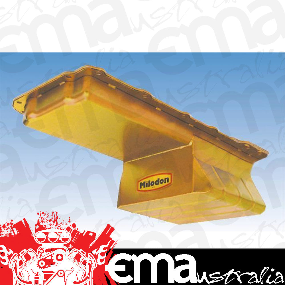 Milodon | MIL30915 | Chev Small Block LS Gold Street And Strip Oil Pan 6" Deep
