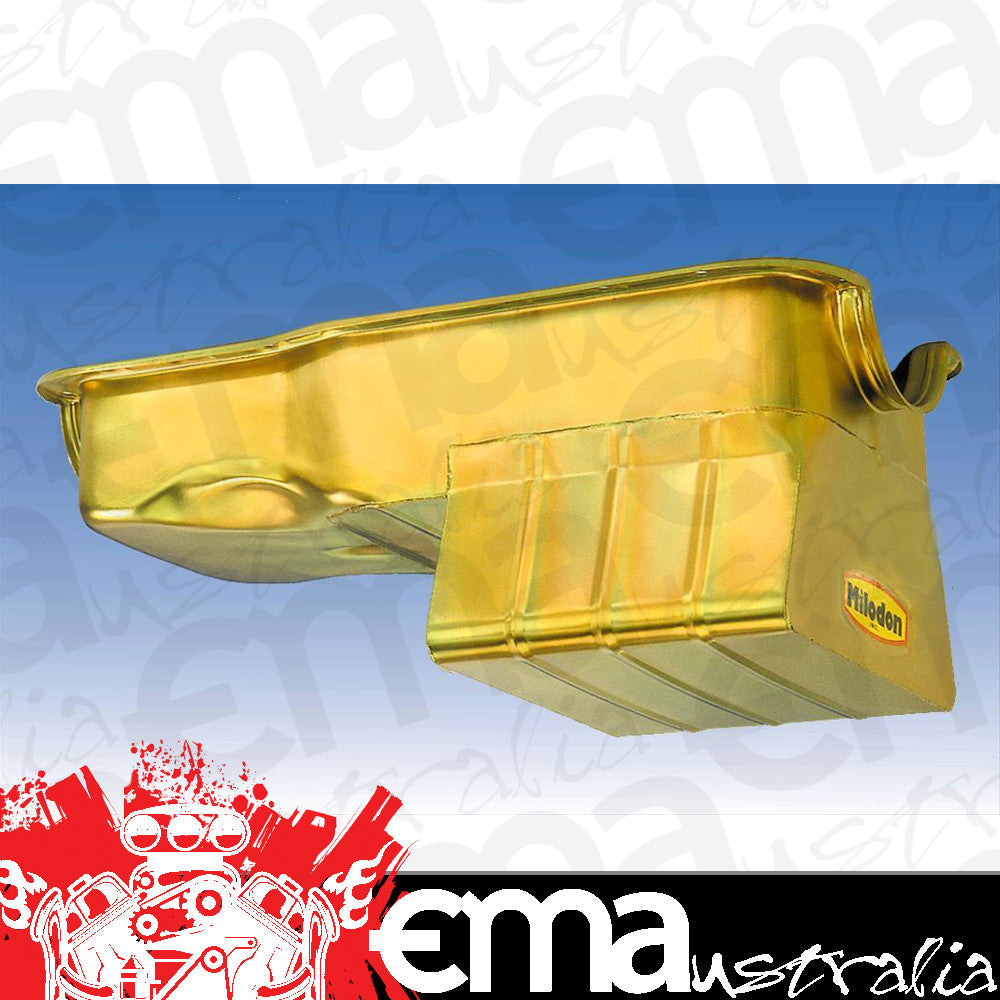 Milodon MIL30925 Gold Irridite 8 Quart Oil Pan Ford Windsor 260 289 302