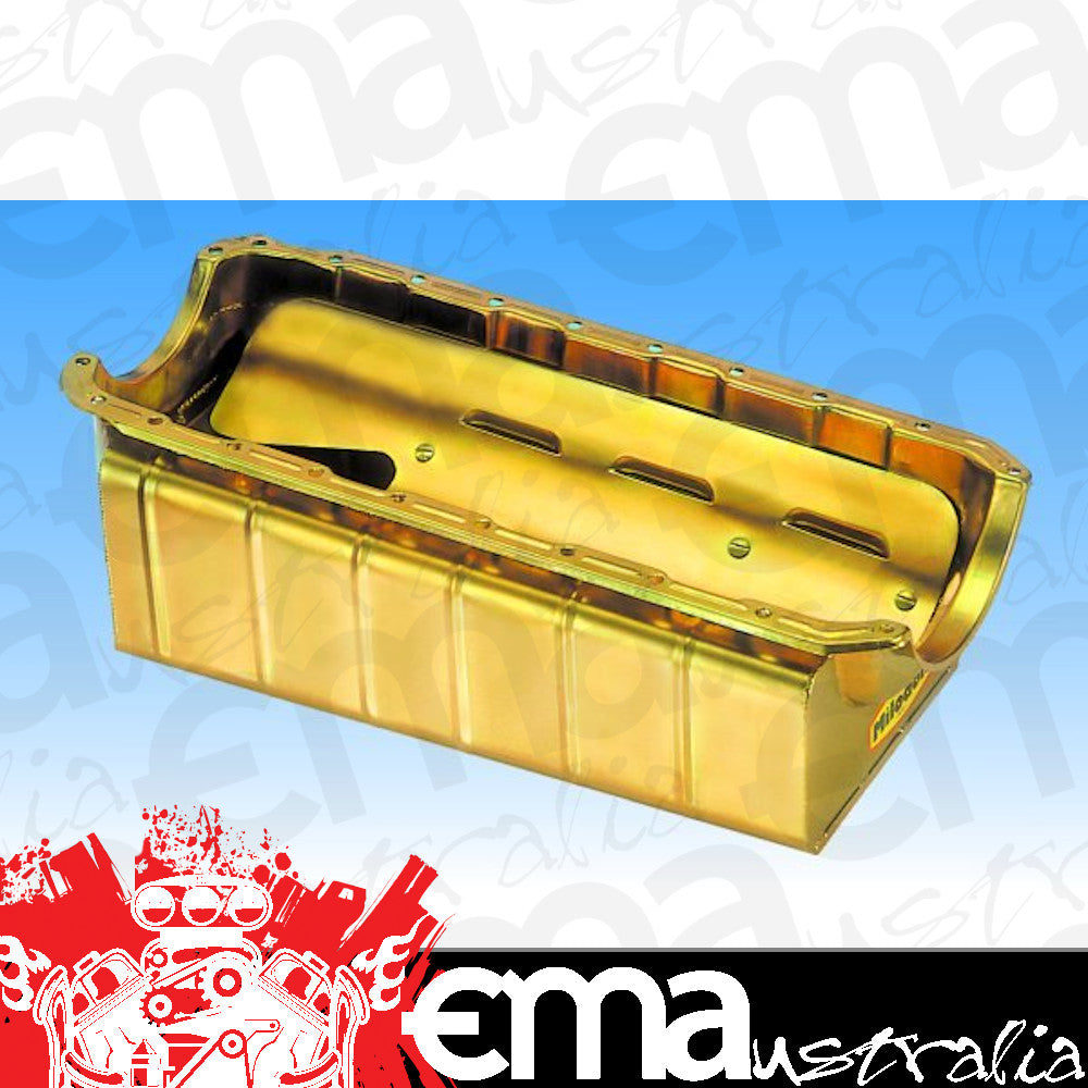Milodon MIL31176 BB Chev Full Length Oil Pan Mark Iv Pan Capacity 8 Quart 7.6L Rear 7 3/4" Deep Front 6 1/2" Deep