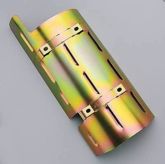 Milodon | MIL32217 | Louvered Windage Tray Gold Iridite Rear Sump Ford SB 351 Winsor
