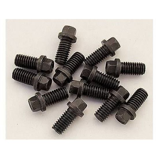 Milodon MIL84541 3/8"-16 x 0.750" Uhl Hex Head Black Oxide (Set of 16) Header Bolts