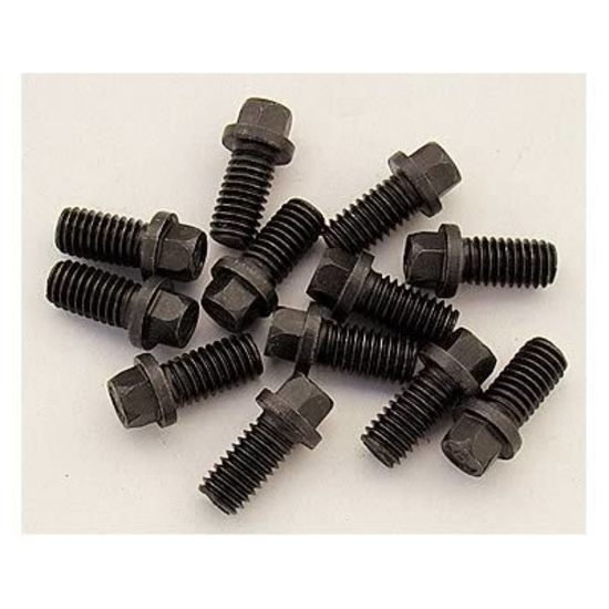 Milodon MIL84543 Header Bolts Hex Head 3/8"-16 x 1.000" U.H.L. Black Oxide