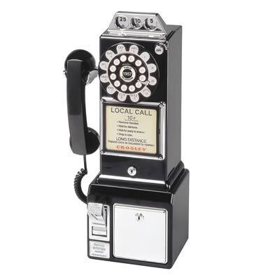 Crosley mmI-CR56-BK Replica Pay Phone 18.5"
