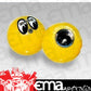 Mooneyes MNAA111MN Yellow Moon Balls Air Valve Caps 1 (pair)