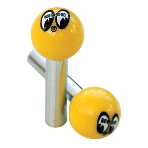 Mooneyes MNAA112MN Door Lock Knob Yellow Moon Ball (pair)
