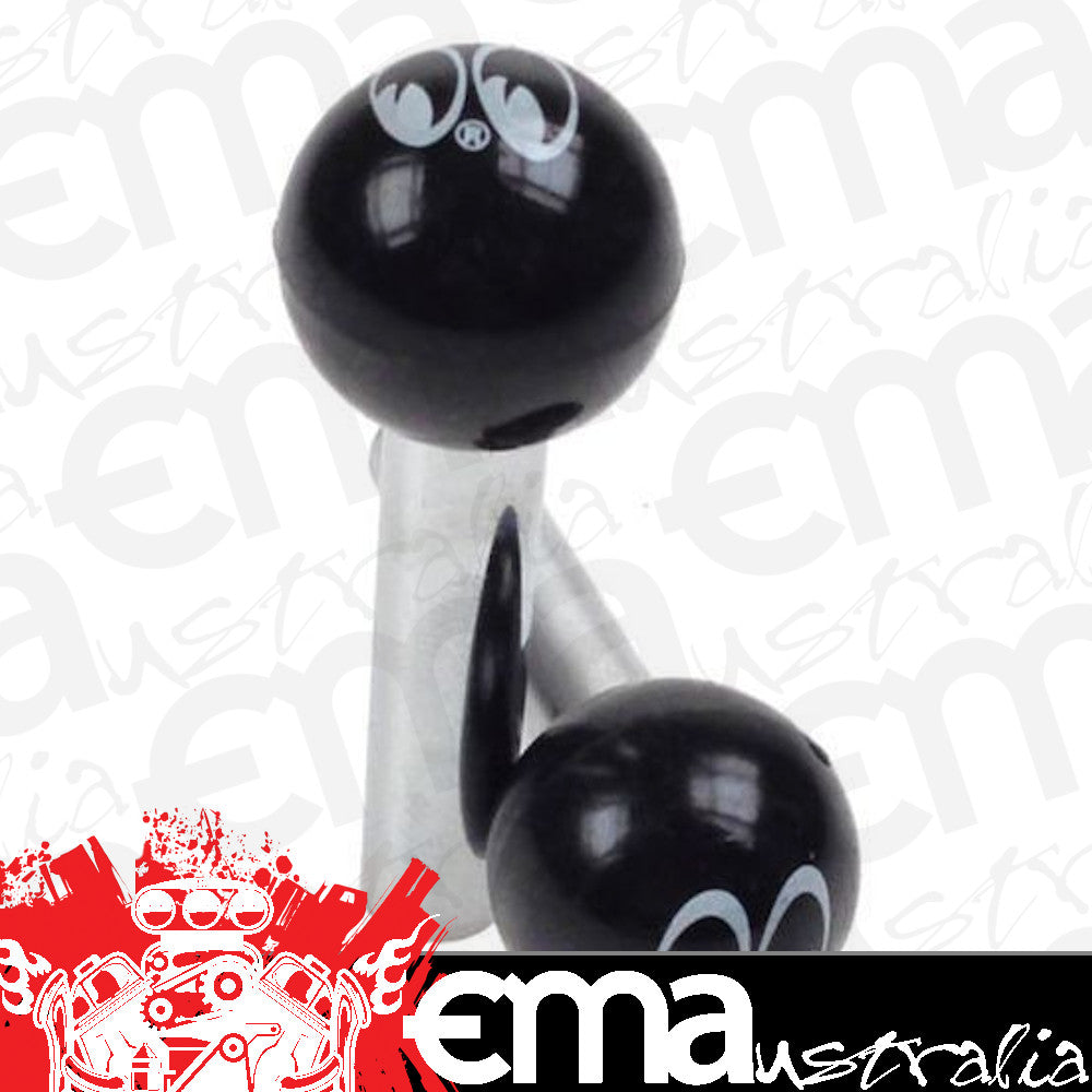 Mooneyes MNAA112MQ Door Lock Knob Black Moon Ball (pair)