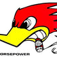 Mooneyes MNCSD18L Clay Smith "Mr Horsepower" Sticker Large w/ Woodpecker Logo 6.5" H x 11" W L/H