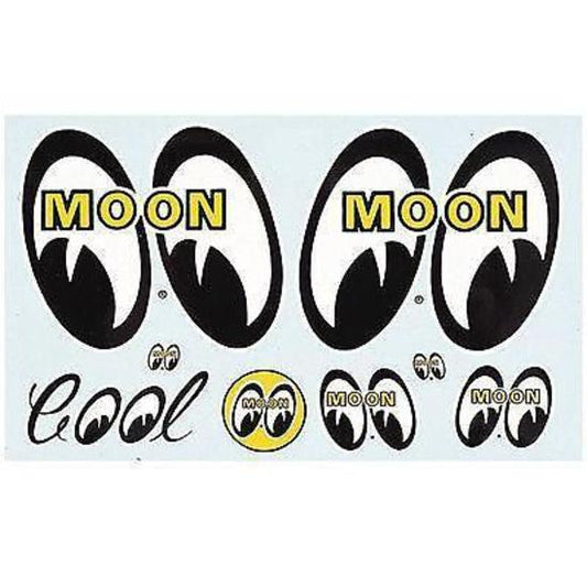 Mooneyes MNDM001 Original Moon Assorted Sticker Sheet 8 Stickers